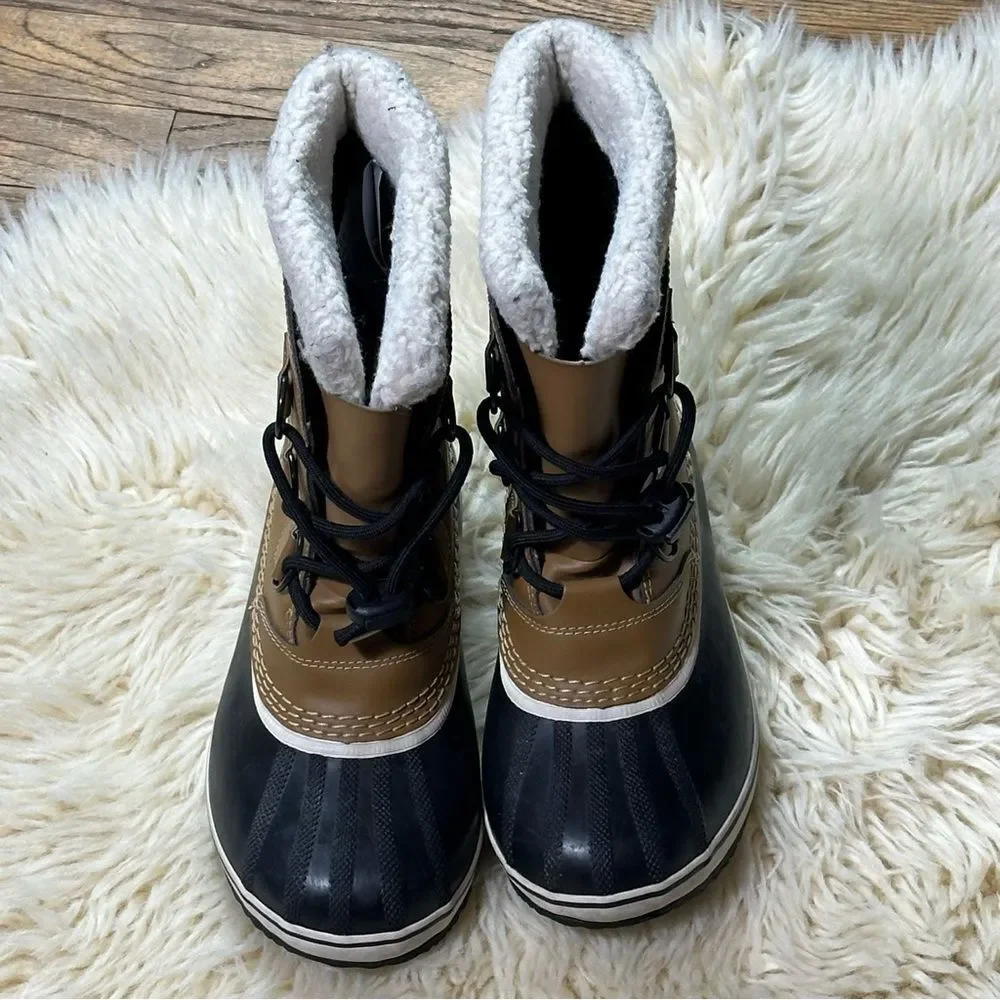 Sorel Women’s Winter Boots Faux Fur Lined Gray Waterproof Size 4 EU